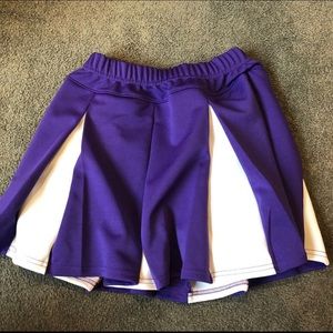 Size medium purple and white cheerleading skirt